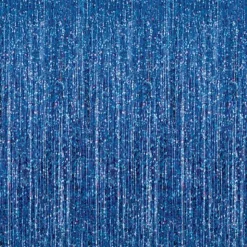 RIDEAU DE FÊTE FRANGES HOLOGRAPHIQUES 2X1M BLEU