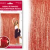 RIDEAU DE FÊTE FRANGES HOLOGRAPHIQUES 2X1M ROUGE