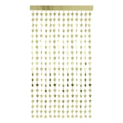 RIDEAU DE FÊTE ÉTOILES SCINTILLANTES 2X1M OR