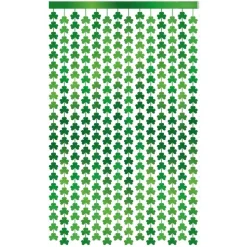 RIDEAU DE FÊTE TRÈFLES SAINT PATRICK 2.2X1M VERT