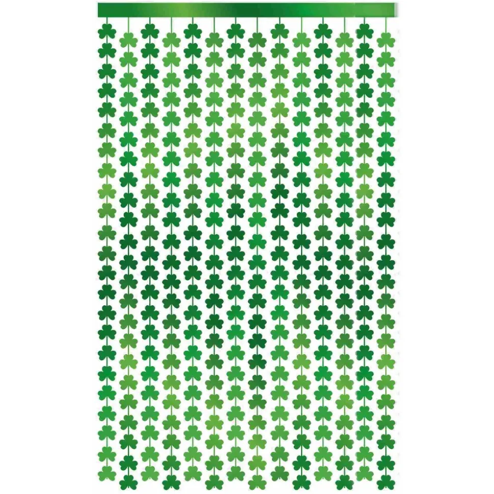 RIDEAU DE FÊTE TRÈFLES SAINT PATRICK 2.2X1M VERT