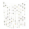 RIDEAU PETITS CURS 7CM 2X1.80M BLANC ET OR