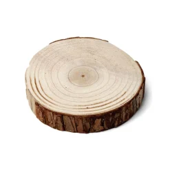 RONDIN DE BOIS BRUT ÉCORCE 25X2.5CM NATURE