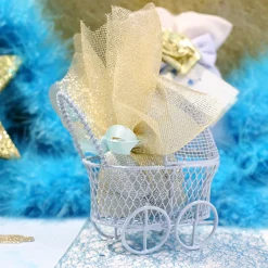 6 RONDS TULLE LUREX 24CM OR