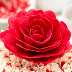 ROSE COMESTIBLE AZYME 12.5CM ROUGE