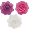 15 ROSES COMESTIBLES 7CM MULTICOLORE