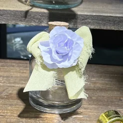 12 ROSES PAPIER DÉCORATIF ADHÉSIF 3.5CM LILAS