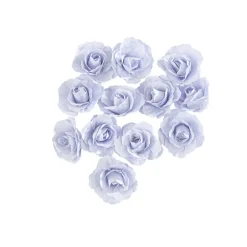 12 ROSES PAPIER DÉCORATIF ADHÉSIF 3.5CM LILAS