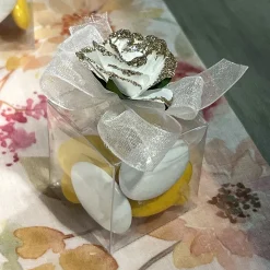 12 ROSES PAPIER SUR TIGE 3.5CM BLANC CHAMPAGNE