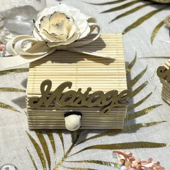 12 ROSES PAPIER SUR TIGE 3.5CM IVOIRE CHAMPAGNE