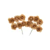 12 ROSES PAPIER SUR TIGE 3.5CM KRAFT