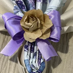 12 ROSES PAPIER SUR TIGE 3.5CM KRAFT