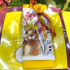 12 ROSES PAPIER SUR TIGE 3.5CM OCRE