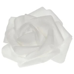 12 ROSES POLYFOAM 7CM BLANC