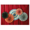 5 ROSETTES CARTON CIRQUE 26-43CM MULTICOLORE