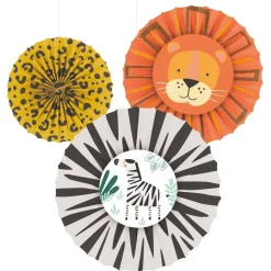 3 ROSETTES CARTON SAFARI NATURE FAUNE SAUVAGE