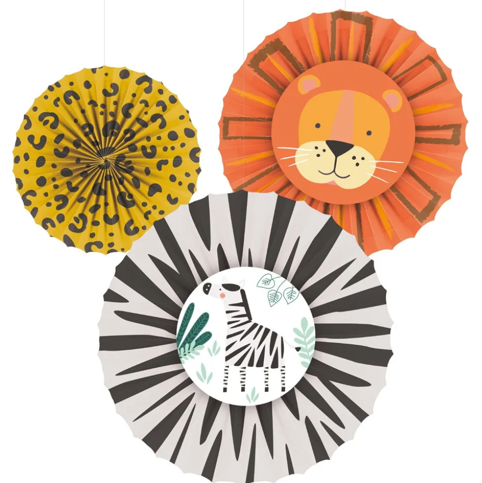 3 ROSETTES CARTON SAFARI NATURE FAUNE SAUVAGE