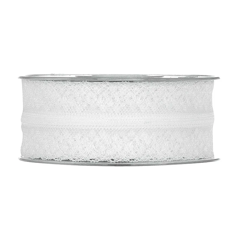 RUBAN DENTELLE BLANC PROVENCE 40MMX20M