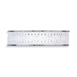 RUBAN DENTELLE BRODÉ 10MMX10M BLANC