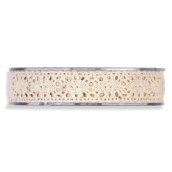 RUBAN DENTELLE NATUREL 25MMX10M