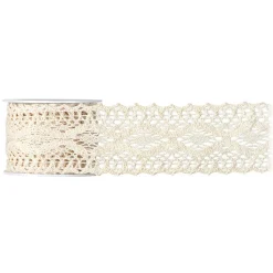 RUBAN DENTELLE NATUREL 65MMX5M