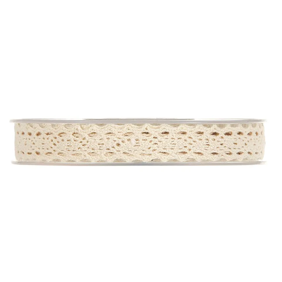 RUBAN PETITE DENTELLE NATUREL 15MMX10M