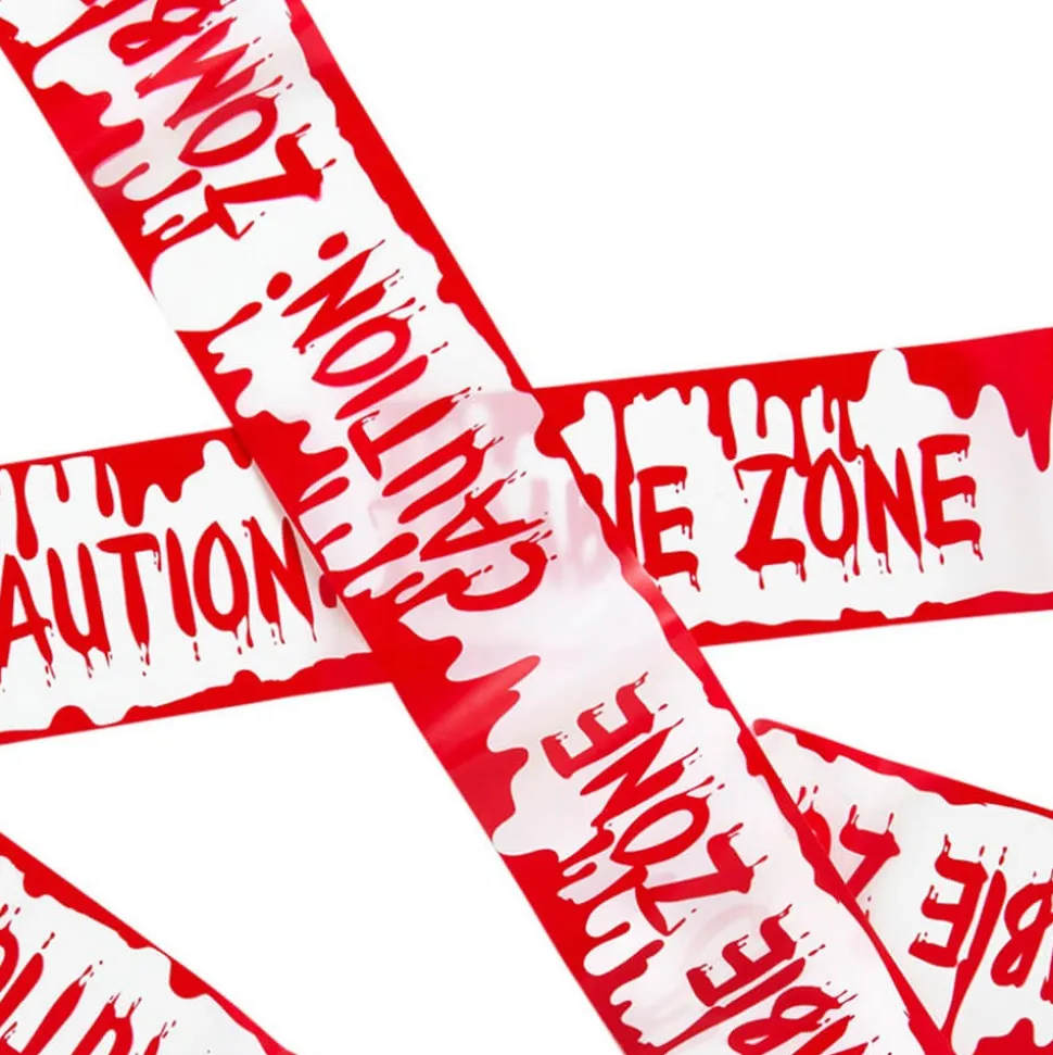RUBAN PLASTIQUE SIGNALISATION ZONE ZOMBIE 6M