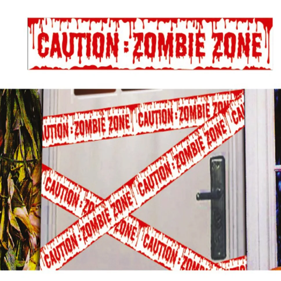 RUBAN PLASTIQUE SIGNALISATION ZONE ZOMBIE 6M