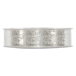 RUBAN POLYESTER 25MMX10M ARGENT MÉTAL