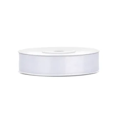 RUBAN SATIN DOUBLE FACE 12MMX25M BLANC