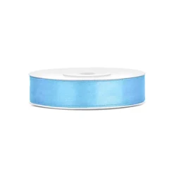RUBAN SATIN DOUBLE FACE 12MMX25M BLEU CLAIR
