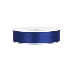 RUBAN SATIN DOUBLE FACE 12MMX25M BLEU MARINE