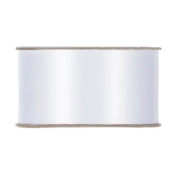 RUBAN SATIN DOUBLE FACE 40MMX25M BLANC