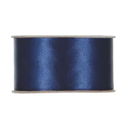 RUBAN SATIN DOUBLE FACE 40MMX25M BLEU