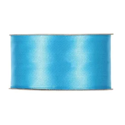 RUBAN SATIN DOUBLE FACE 40MMX25M BLEU TURQUOISE