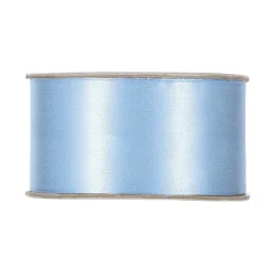 RUBAN SATIN DOUBLE FACE 40MMX25M BLEU CIEL