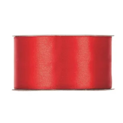 RUBAN SATIN DOUBLE FACE 40MMX25M ROUGE