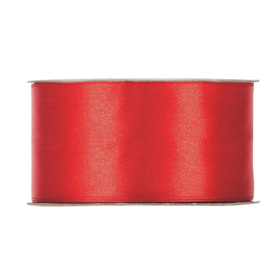 RUBAN SATIN DOUBLE FACE 40MMX25M ROUGE