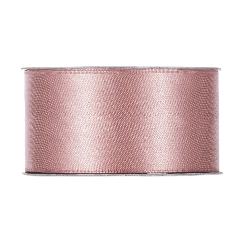 RUBAN SATIN DOUBLE FACE 40MMX25M VIEUX ROSE