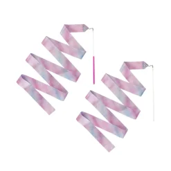 2 RUBANS DANSE GYMNASTIQUE 4.5CMX2M ROSE