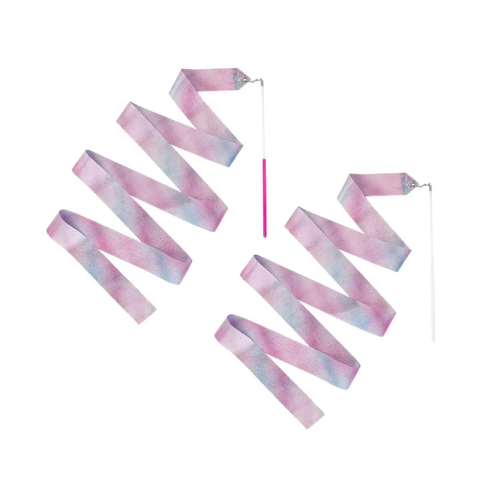 2 RUBANS DANSE GYMNASTIQUE 4.5CMX2M ROSE