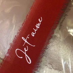 RUBAN SOIE EFFILOCHÉ JE T'AIME BLANC 4CMX3M ROUGE