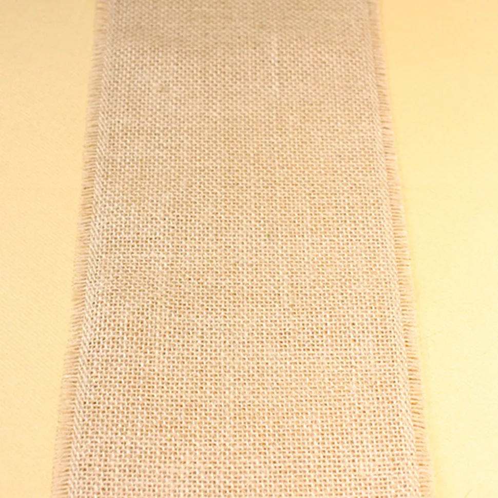 RUBAN TOILE JUTE NATURELLE ROULEAU 15CMX5M BEIGE