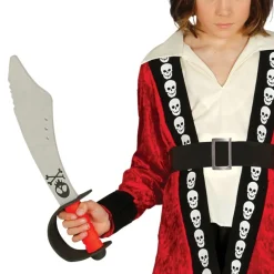 SABRE PIRATE TÊTE DE MORT MOUSSE EVA 43CM GRIS