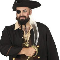SABRE PLASTIQUE 47CM BANDEAU CACHE-IL PIRATE