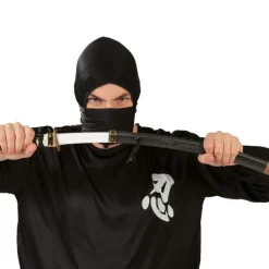 SABRE PLASTIQUE GUERRIER SAMOURAÏ 59CM ÉTUI NOIR