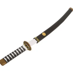 SABRE PLASTIQUE GUERRIER SAMOURAÏ 59CM ÉTUI NOIR