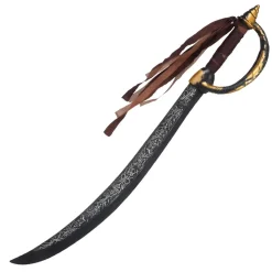 SABRE PLASTIQUE LAME GRAVÉ FRANGES PIRATE 68CM