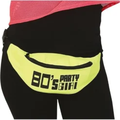 SAC BANANE ANNÉES 80 PARTY JAUNE FLUO FEMME