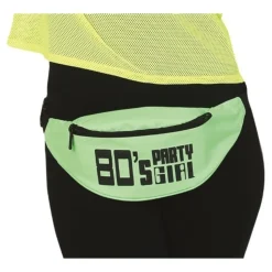 SAC BANANE ANNÉES 80 PARTY VERT FLUO FEMME